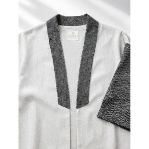 Palay Linen Cotton Tunic Dress Womens L XL Handmade Colombia Boho Coastal Summer